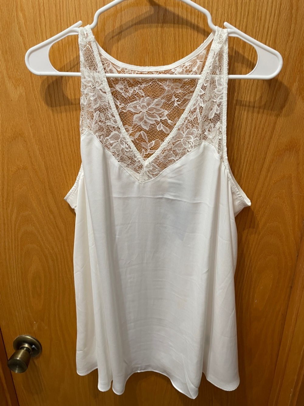 Torrid White Lace Trim Sleeveless Camisole